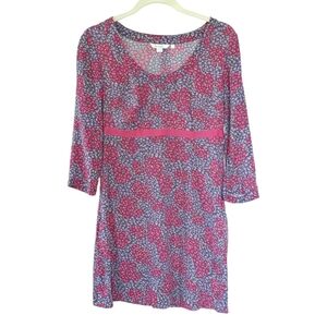 Boden Berry Floral Babydoll Mini Tunic Dress 6 Pink Purple Cottagecore